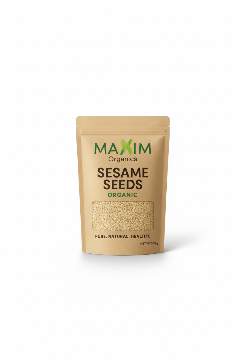 Maxim Organics Sesame Seeds – 100% Organic, Pure & Natural (500g)